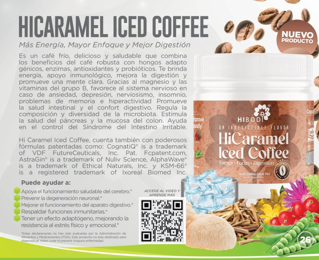 Hi Caramel Iced Coffee- Café Frío y Delicioso y Saludable